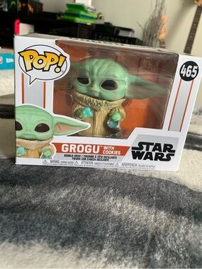 NEW Funko POP! Star Wars Grogu with Cookies Bobble-Head #465